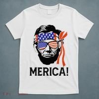 Abraham Lincoln 4th Of July Merica American Flag T-Shirt thumb 5