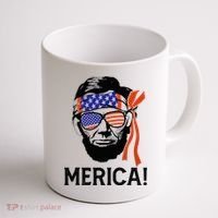 Abraham Lincoln 4th Of July Merica American Flag Coffee Mug thumb 1