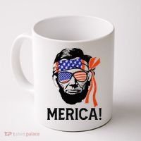 Abraham Lincoln 4th Of July Merica American Flag Coffee Mug thumb 0