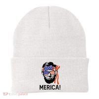 Abraham Lincoln 4th Of July Merica American Flag Beanie thumb 0