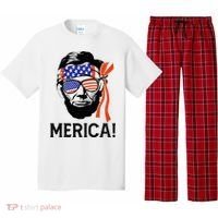 Abraham Lincoln 4th Of July Merica American Flag Pajama Set thumb 0