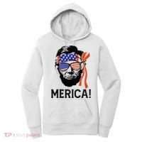 Abraham Lincoln 4th Of July Merica American Flag Women's Hoodie thumb 0