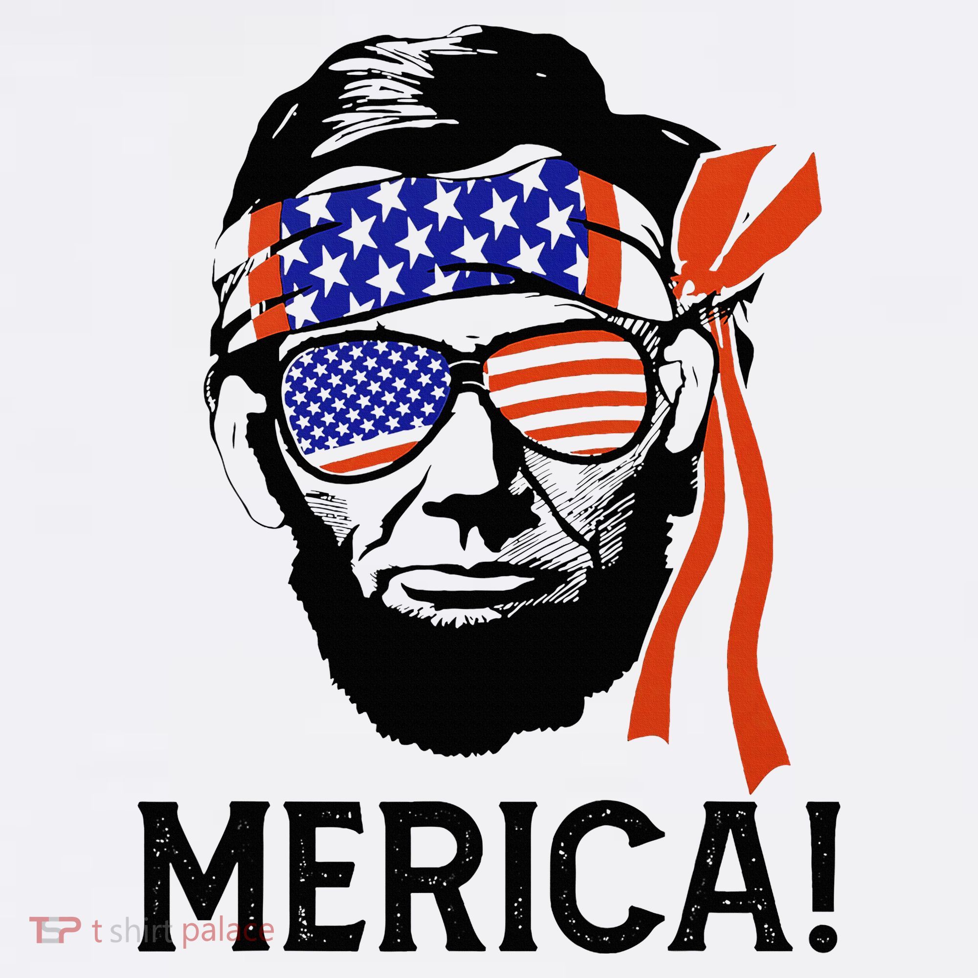 Abraham Lincoln 4th Of July Merica American Flag Visor
