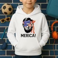 Abraham Lincoln 4th Of July Merica American Flag Kids Hoodie thumb 2