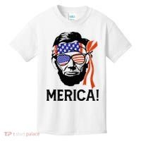Abraham Lincoln 4th Of July Merica American Flag Kids T-Shirt thumb 0