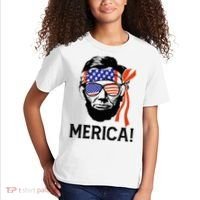 Abraham Lincoln 4th Of July Merica American Flag Kids T-Shirt thumb 2