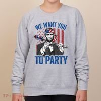 Abraham Lincoln 4th Of July American Women's Sweatshirt thumb 0