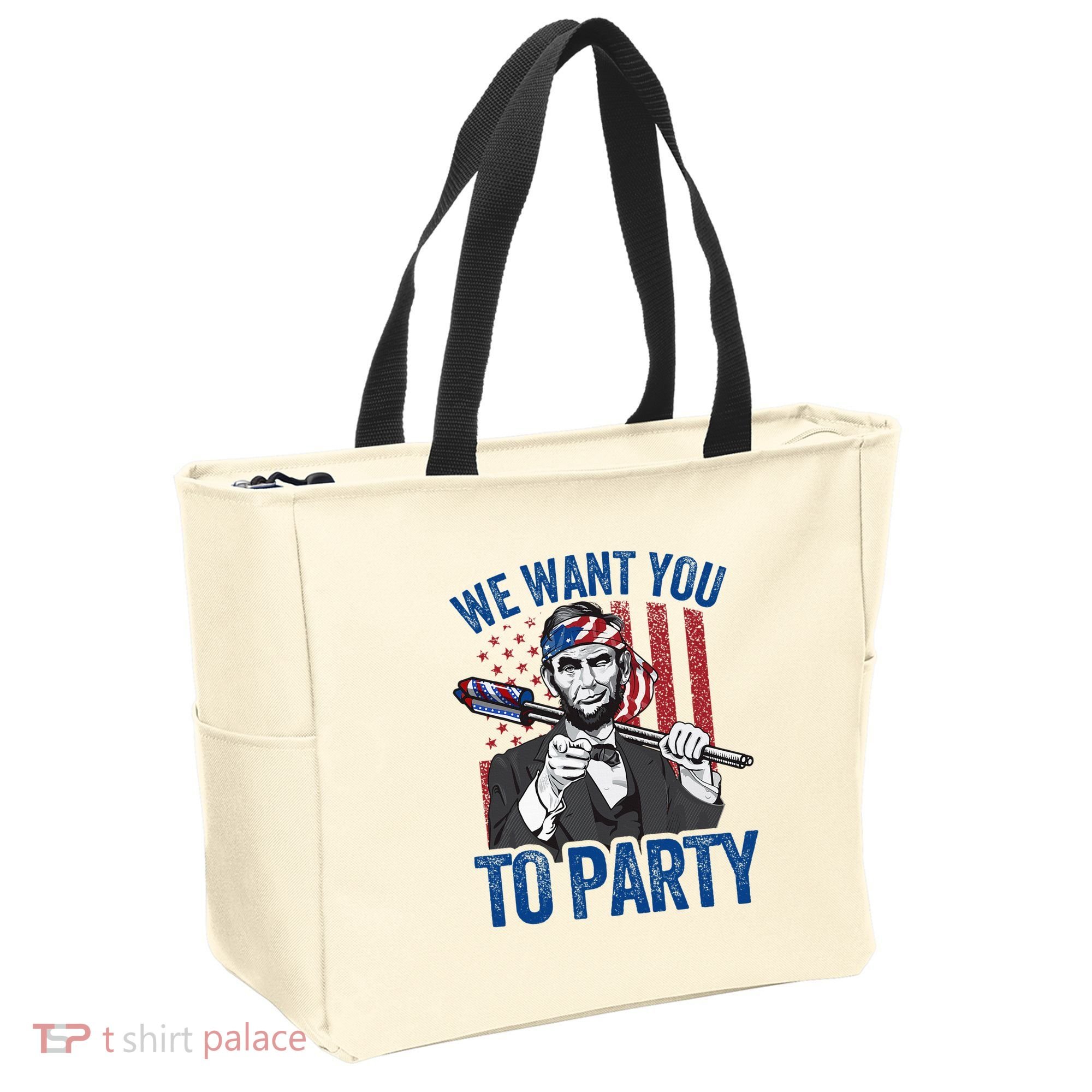 Abraham Lincoln 4th Of July American Tote Bag
