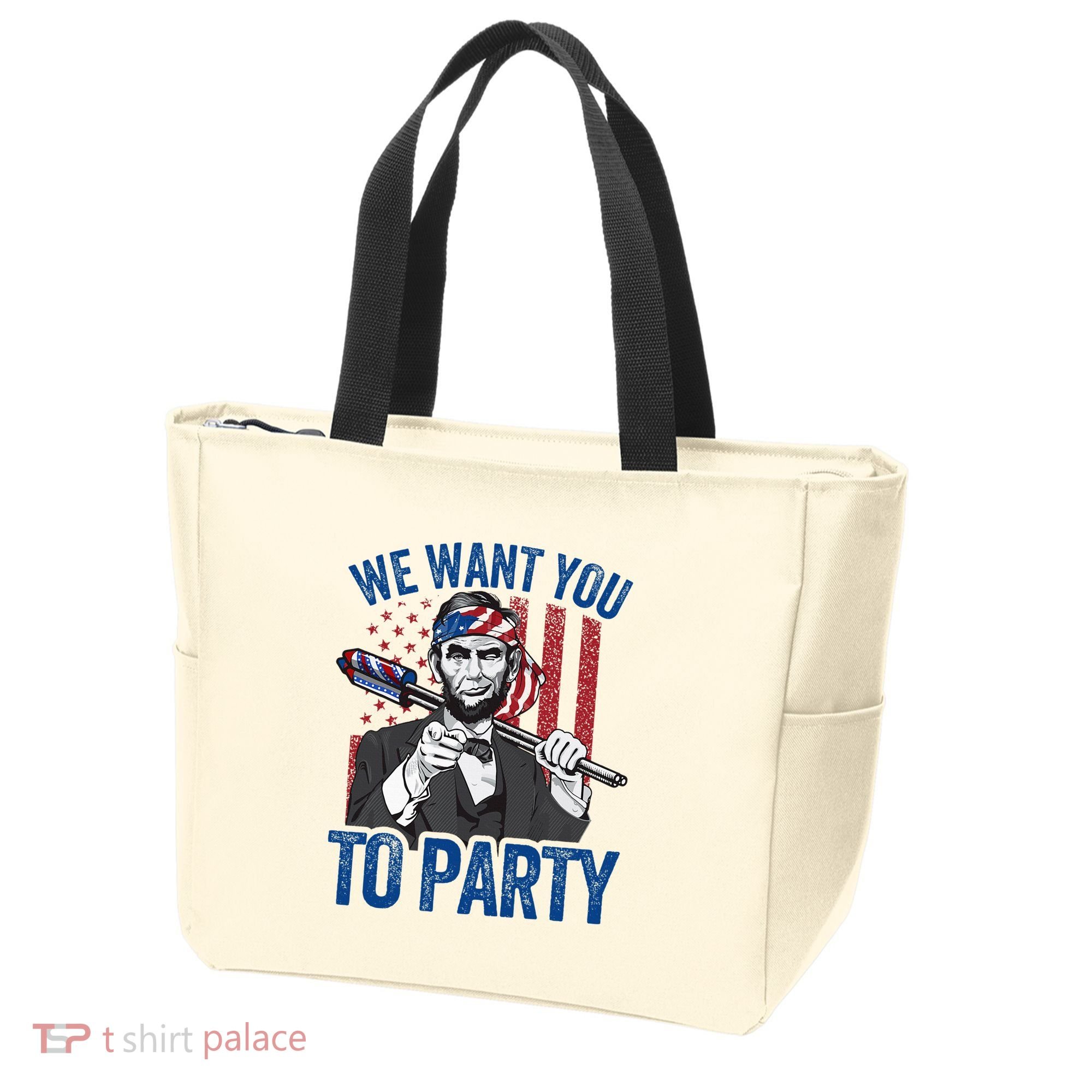 Abraham Lincoln 4th Of July American Tote Bag