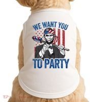 Abraham Lincoln 4th Of July American Doggie Tank thumb 0