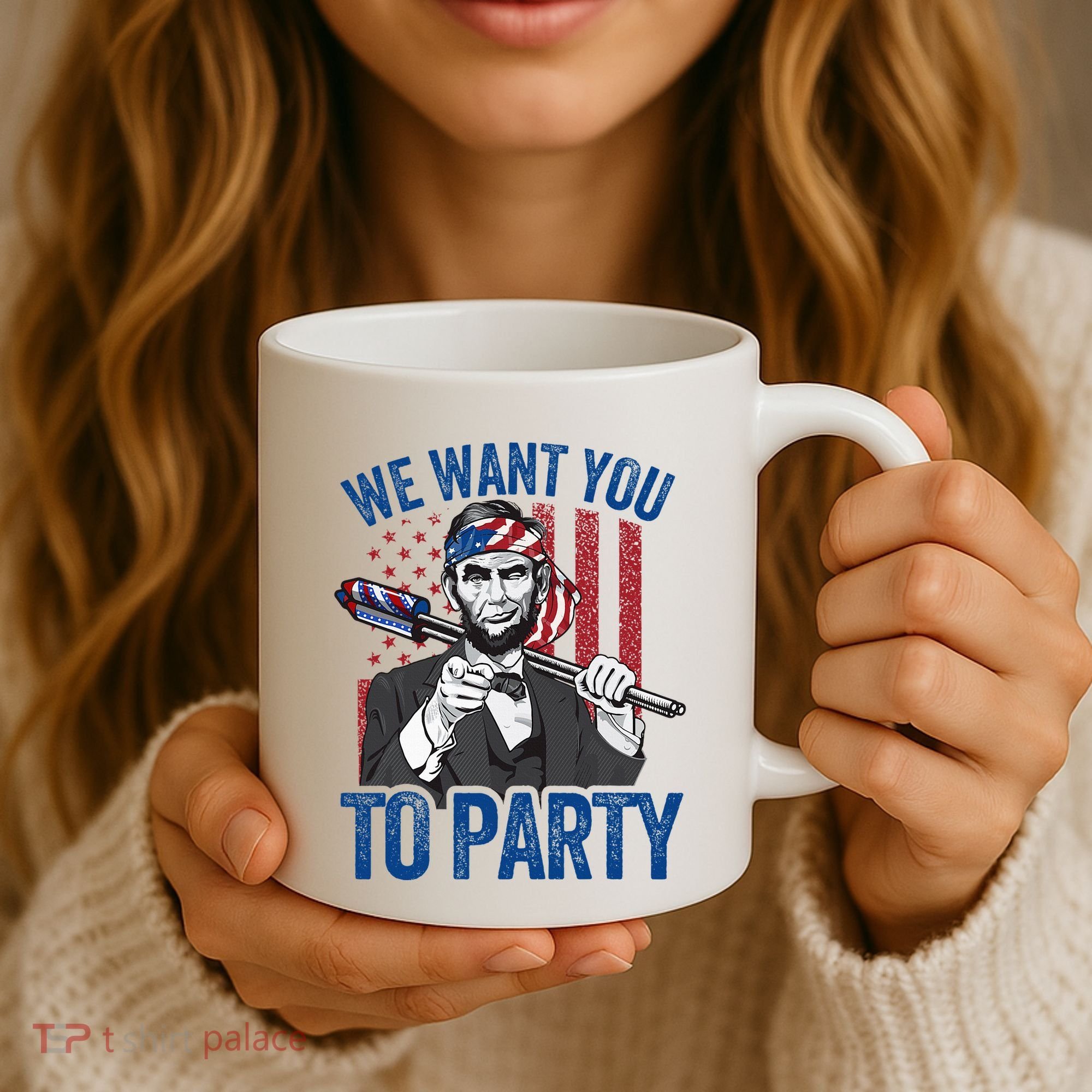 Abraham Lincoln 4th Of July American Coffee Mug