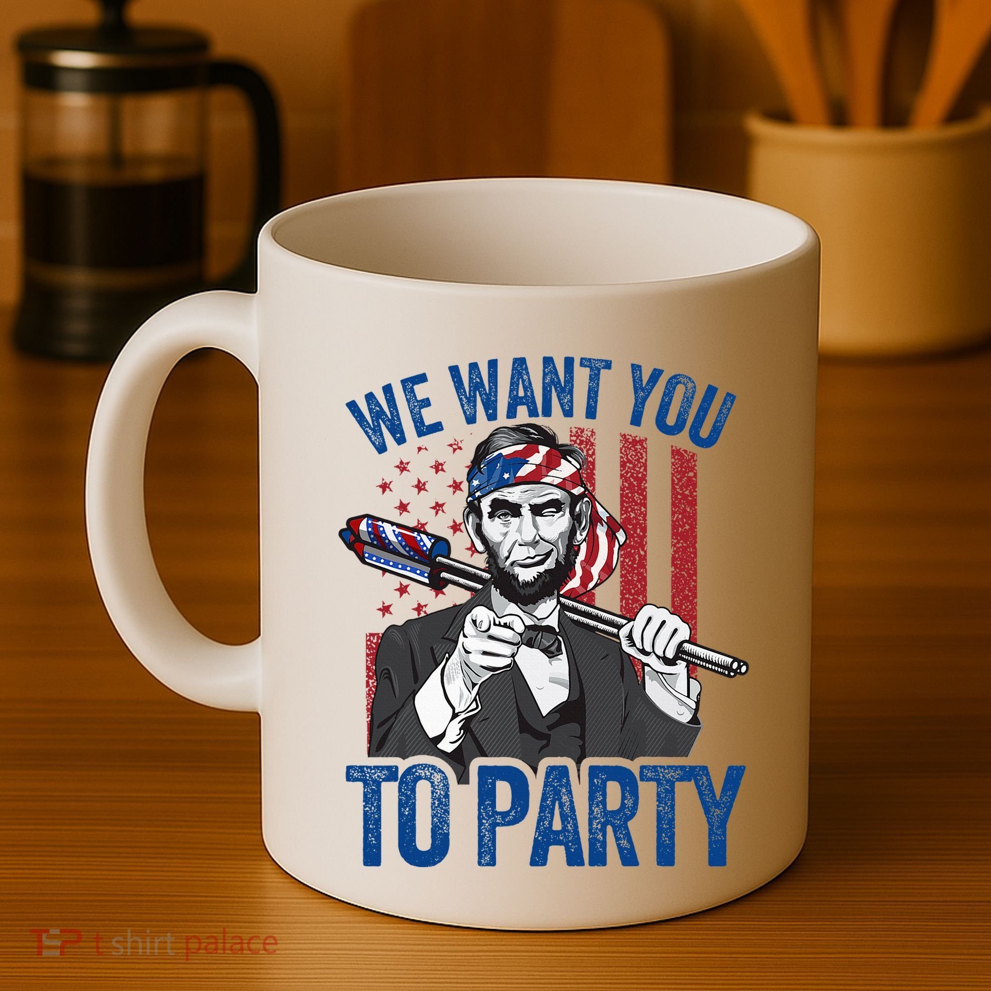 Abraham Lincoln 4th Of July American Coffee Mug