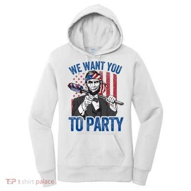 Abraham Lincoln 4th Of July American Women's Hoodie