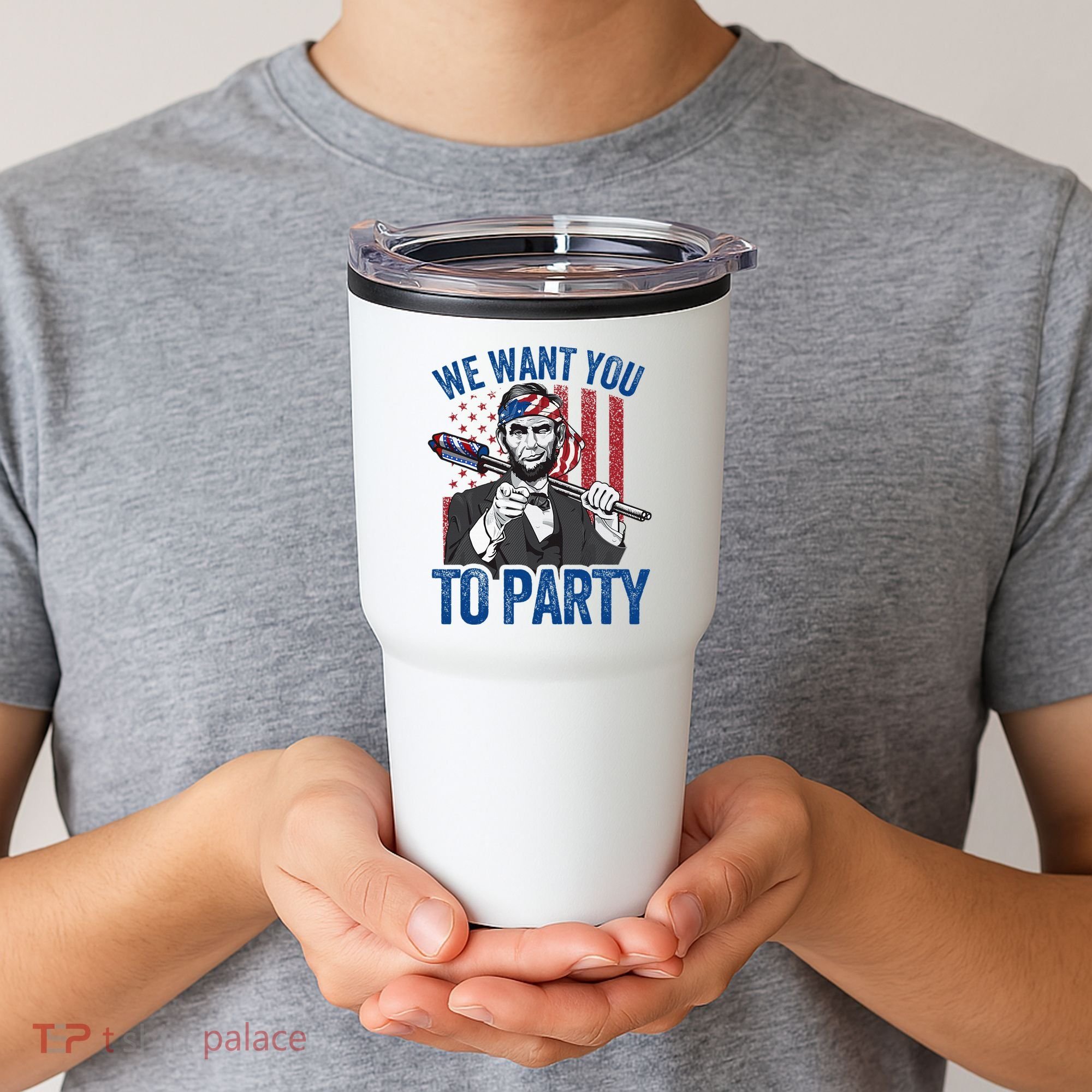 Abraham Lincoln 4th Of July American Tumbler