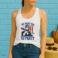 Abraham Lincoln 4th Of July American Women's Tank Top thumb 2