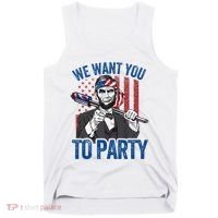 Abraham Lincoln 4th Of July American Tank Top thumb 0