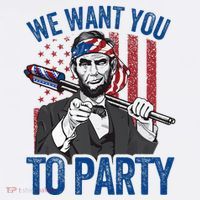 Abraham Lincoln 4th Of July American Tank Top thumb 6
