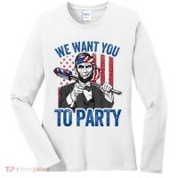 Abraham Lincoln 4th Of July American Women's Long Sleeve Shirt thumb 0
