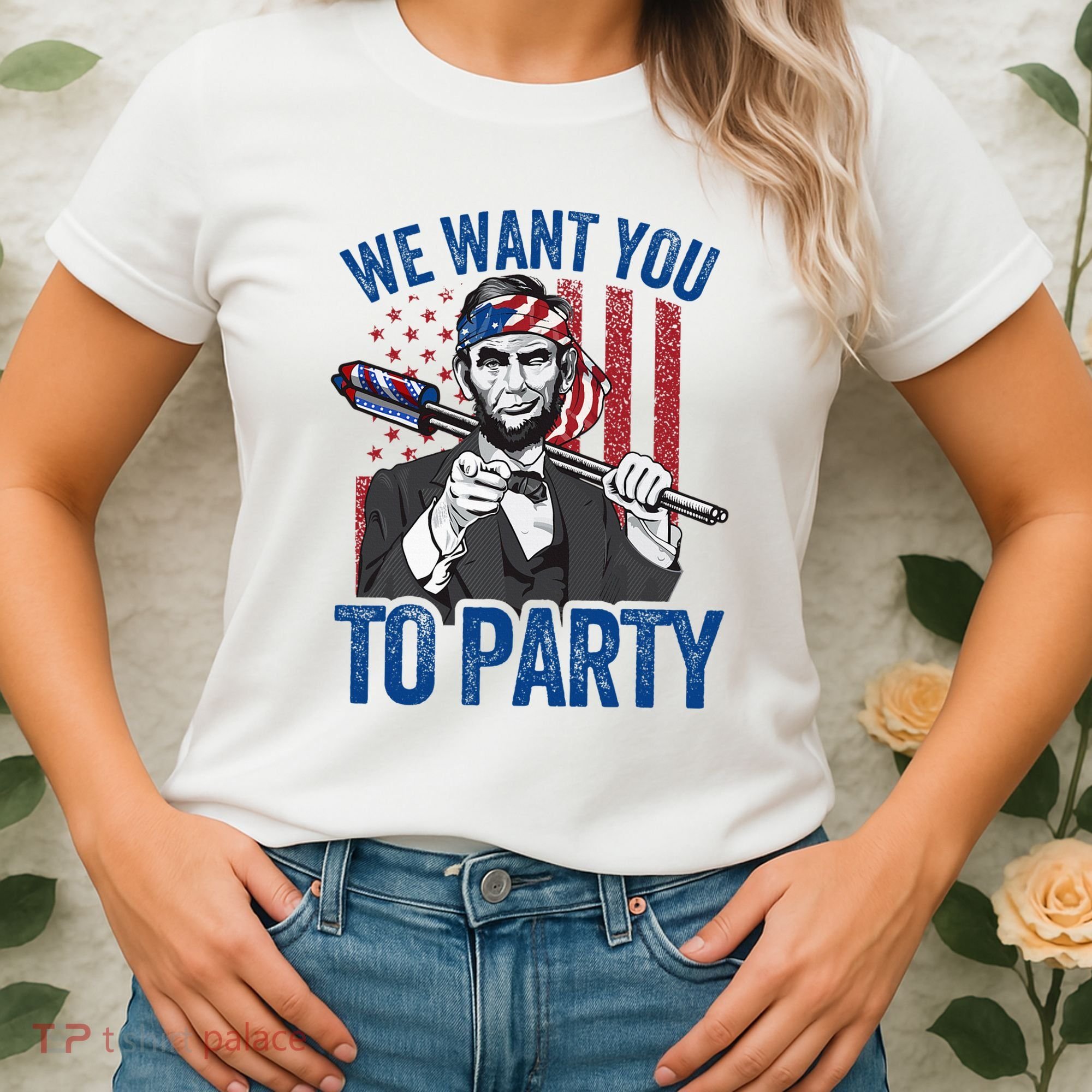 Abraham Lincoln 4th Of July American Women's T-Shirt