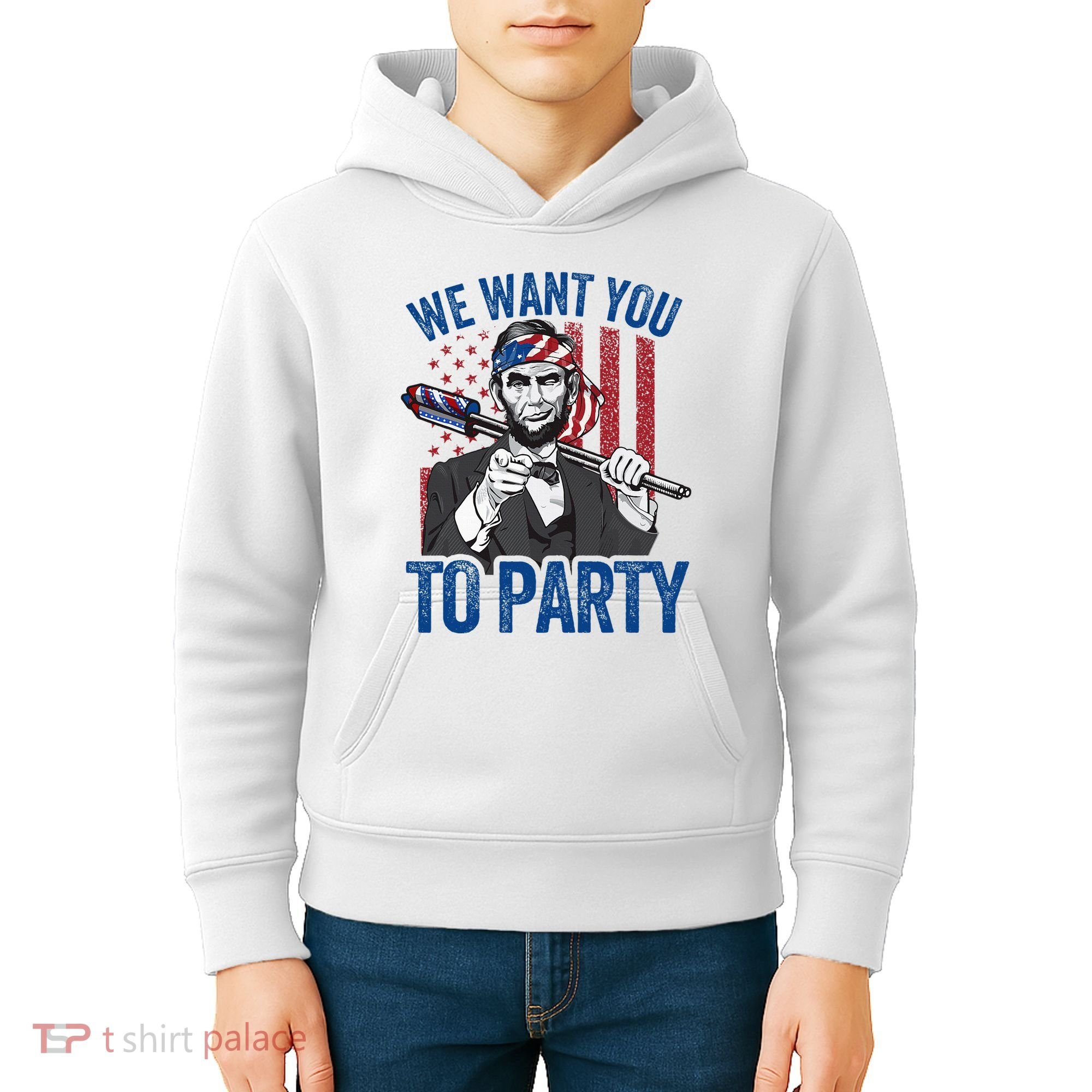 Abraham Lincoln 4th Of July American Kids Hoodie