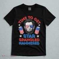 Abe Lincoln 4th Of July Time To Get Star Spangled Hammered T-Shirt thumb 5