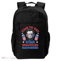 Abe Lincoln 4th Of July Time To Get Star Spangled Hammered Backpack thumb 0
