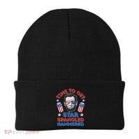 Abe Lincoln 4th Of July Time To Get Star Spangled Hammered Beanie thumb 0