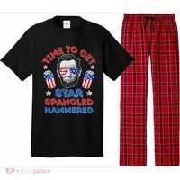 Abe Lincoln 4th Of July Time To Get Star Spangled Hammered Pajama Set thumb 0