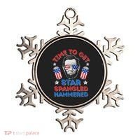 Abe Lincoln 4th Of July Time To Get Star Spangled Hammered Ornament thumb 0