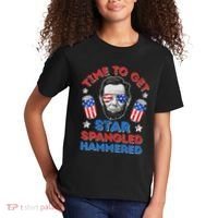 Abe Lincoln 4th Of July Time To Get Star Spangled Hammered Kids T-Shirt thumb 2