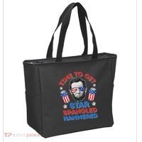 Abe Lincoln 4th Of July Time To Get Star Spangled Hammered Tote Bag thumb 2