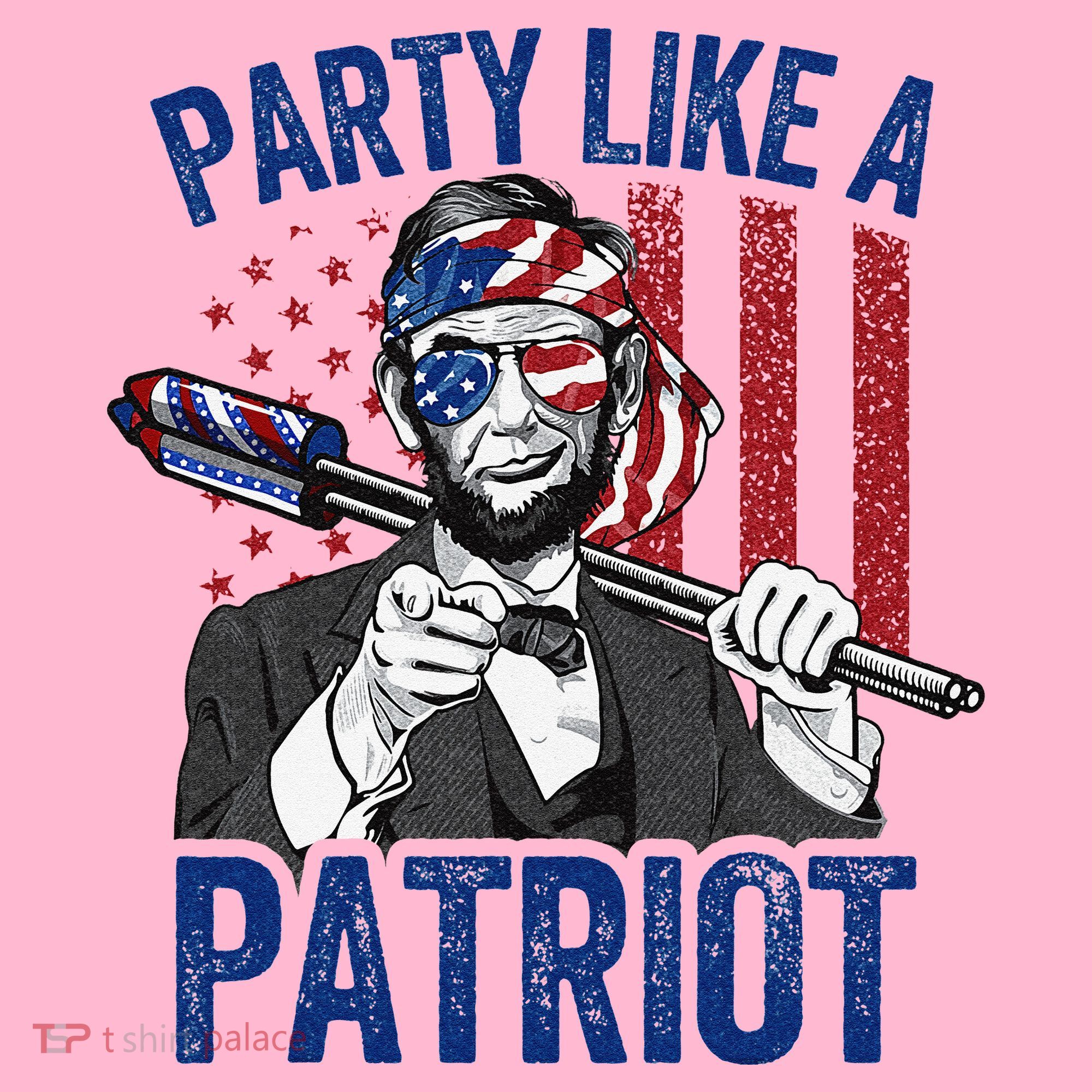 Abraham Lincoln 4th Of July American USA Flag Coaster