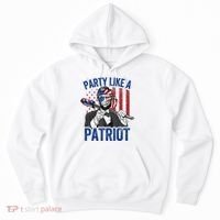 Abraham Lincoln 4th Of July American USA Flag Hoodie thumb 0