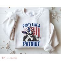 Abraham Lincoln 4th Of July American USA Flag Sweatshirt thumb 2