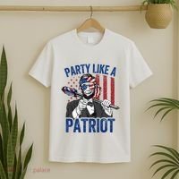 Abraham Lincoln 4th Of July American USA Flag T-Shirt thumb 2