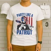 Abraham Lincoln 4th Of July American USA Flag T-Shirt thumb 6