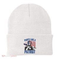 Abraham Lincoln 4th Of July American USA Flag Beanie thumb 0
