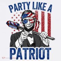 Abraham Lincoln 4th Of July American USA Flag Women's Hoodie thumb 2