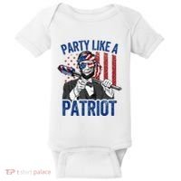 Abraham Lincoln 4th Of July American USA Flag Baby Bodysuit thumb 0
