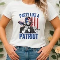 Abraham Lincoln 4th Of July American USA Flag Women's T-Shirt thumb 2