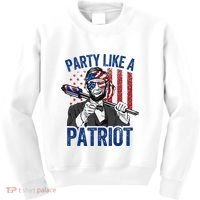 Abraham Lincoln 4th Of July American USA Flag Kids Sweatshirt thumb 0