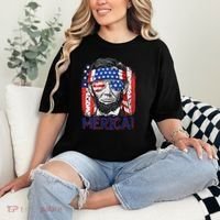 Abraham Lincoln 4th Of July Merica American Flag Comfort Colors T-Shirt thumb 2