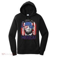 Abraham Lincoln 4th Of July Merica American Flag Women's Hoodie thumb 0