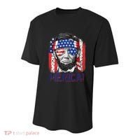 Abraham Lincoln 4th Of July Merica American Flag Youth Performance Sprint T-Shirt thumb 0