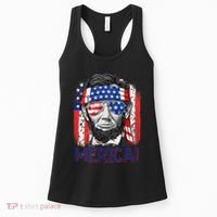 Abraham Lincoln 4th Of July Merica American Flag Women's Tank Top thumb 0