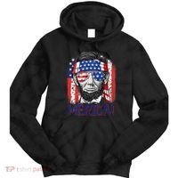 Abraham Lincoln 4th Of July Merica American Flag Tie Dye Hoodie thumb 0