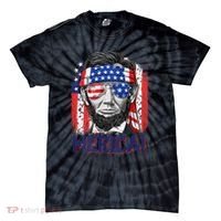 Abraham Lincoln 4th Of July Merica American Flag Tie-Dye T-Shirt thumb 0