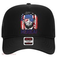 Abraham Lincoln 4th Of July Merica American Flag Hat thumb 0