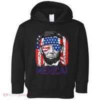 Abraham Lincoln 4th Of July Merica American Flag Toddler Hoodie thumb 0