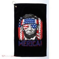 Abraham Lincoln 4th Of July Merica American Flag Golf Towel thumb 0